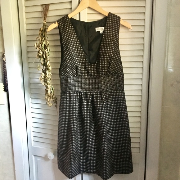 {NWT Nancy Rose} Black Tweed Squares Winter Dress - Picture 8 of 8